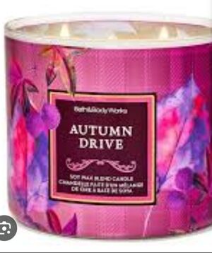 Bath & Body Works Autumn Drive Pink and Purple Candle